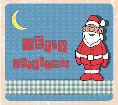 Retro Christmas Card Stock Illustration