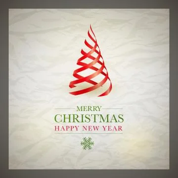 Retro Christmas Card Stock Illustration