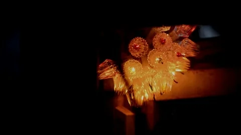 Retro Christmas lights Stock Footage 247095799