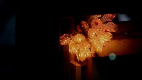 Retro Christmas lights Stock Footage 247096010
