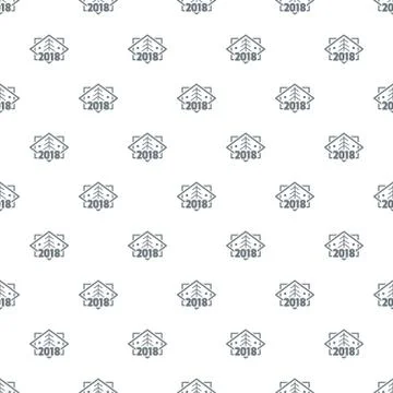 Retro christmas tree pattern seamless 스톡 일러스트