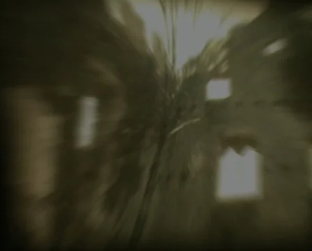 Retro Cine - Decayed old spooky house Stock Footage 1807081