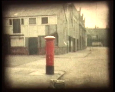 Retro Cine - Red Mail Box Stock Footage 992103