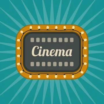 Retro Cinema banner. Stock Illustration