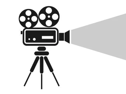 Retro cinema camera icon イラスト素材