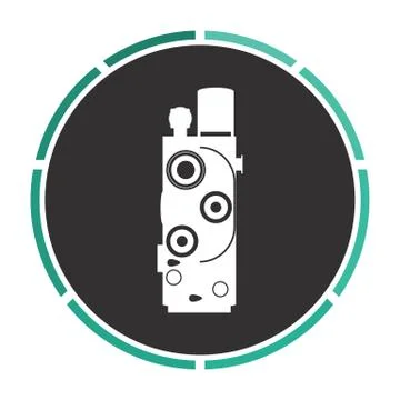 Retro cinema computer symbol 스톡 일러스트
