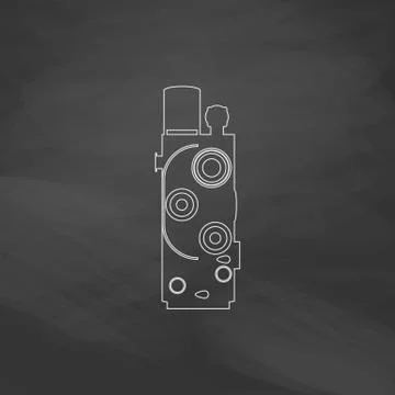 Retro cinema computer symbol Stock Illustration