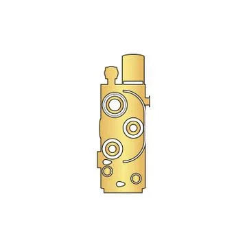 Retro cinema computer symbol Stock Illustration