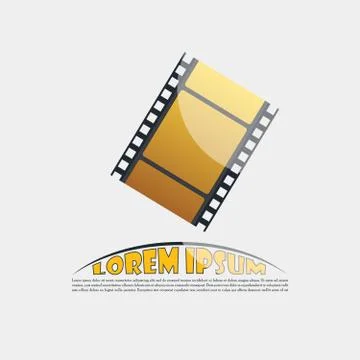 Retro cinema labels badges emblems and design elements. Vector vintage illust イラスト素材