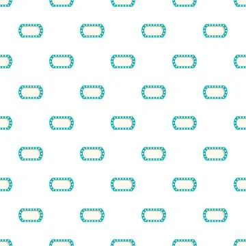 Retro cinema marquee light border seamless pattern Stock Illustration