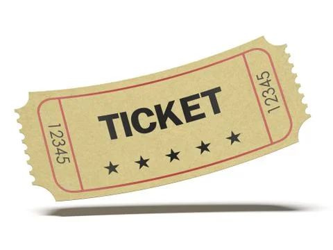 Retro cinema ticket Иллюстрация