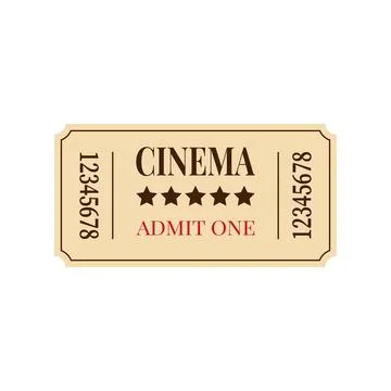 Retro cinema ticket イラスト素材