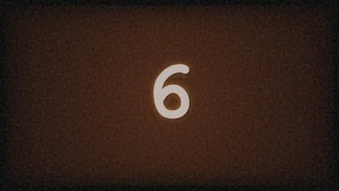 Retro Cinematic Countdown Sequence Featuring White Numerals Stock Footage 347895603