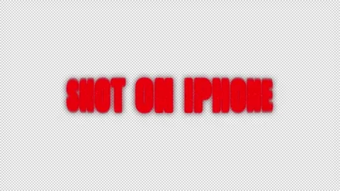 Retro Cinematic Shot On Iphone Title Animation with Vintage Film Grain Stock Footage 330679073