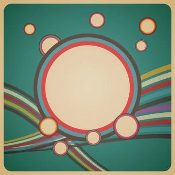 Retro circle bubble background Illustration