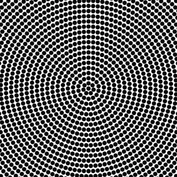 Retro circle pattern background - abstract monochrome vector design 스톡 일러스트