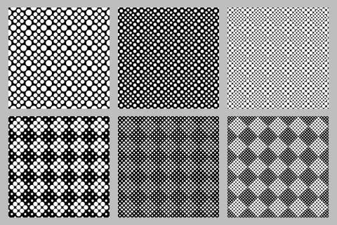 Retro circle pattern background set Ilustración de archivo