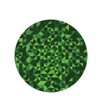 Retro circle pixel pattern Stock Illustration