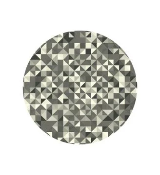 Retro circle pixel pattern Stock Illustration