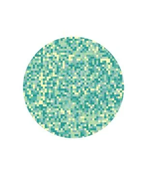 Retro circle pixel pattern Stock Illustration