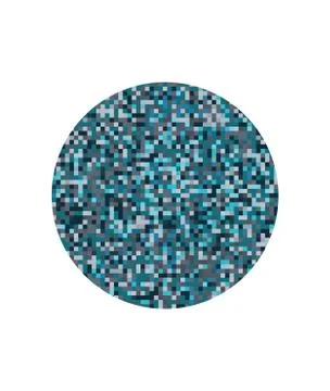 Retro circle pixel pattern Stock Illustration