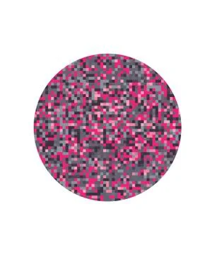 Retro circle pixel pattern Stock Illustration