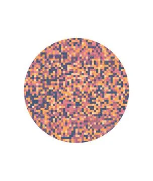 Retro circle pixel pattern Stock Illustration