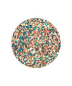Retro circle pixel pattern Stock Illustration