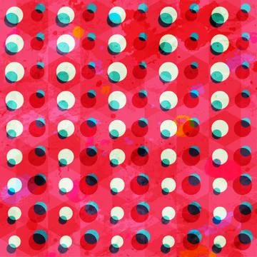 Retro circle seamless pattern grunge effect Stock Illustration