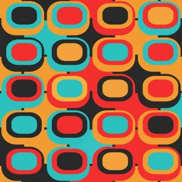 Retro circle seamless pattern Stock Illustration