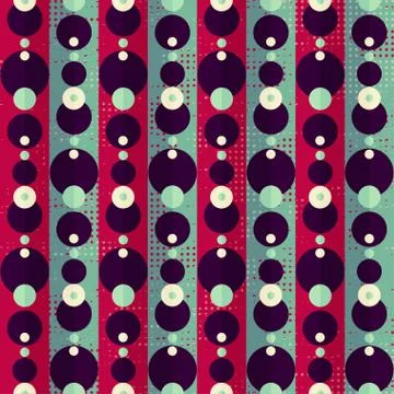 Retro circle seamless pattern Stock Illustration