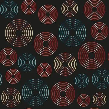 Retro circle seamless pattern Stock Illustration
