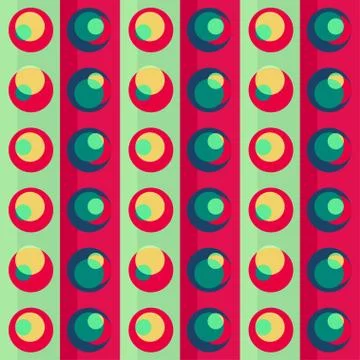 Retro circle seamless pattern Stock Illustration