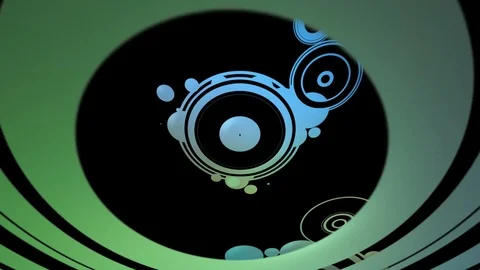 Retro circle wave Stock Footage 95308041