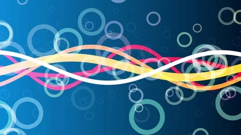 Retro Circles and Waves Stock Footage 78594349