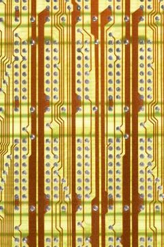Retro circuit board background Foto stock