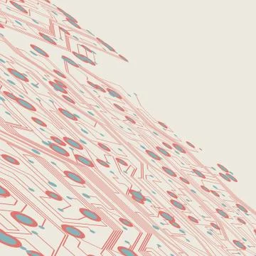 Retro circuit board vector background Stock Illustration
