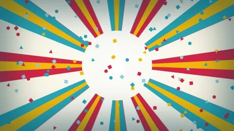 Retro circular frame spinning stripes seamless loop background Stock Footage 345394404