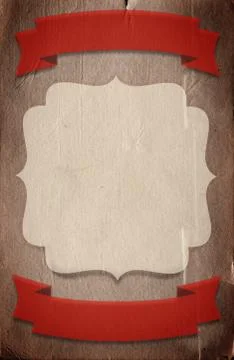 Retro circus style poster template with ribbons Stock Illustration