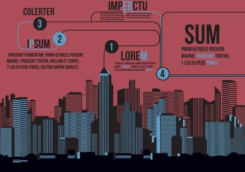 Retro City Background -Vector Illustration Stock Illustration