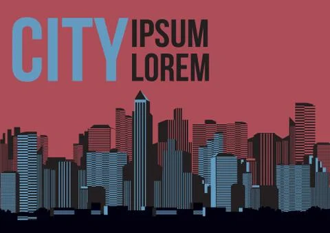 Retro City Background -Vector Illustration Stock Illustration