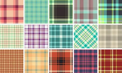 Retro classic plaid seamless pattern. Scalable vector tartan background des.. Stock Illustration