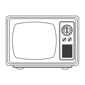 Retro classic tv icon Stock Illustration