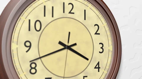 Retro Clock close up with the rapidly spinning arrows Stock Footage 65070826