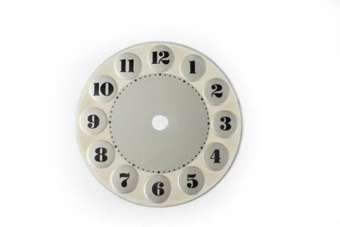 Retro clock face on a white background Stock Photos