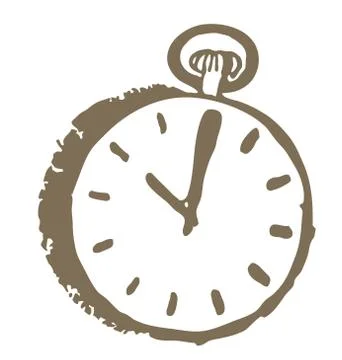 Retro clock Stock Illustration