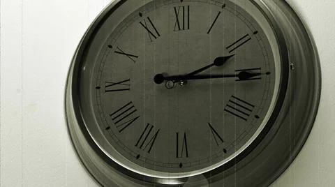 Retro clock pointer - Vintage time background. Timelapse Stock Footage 35156578