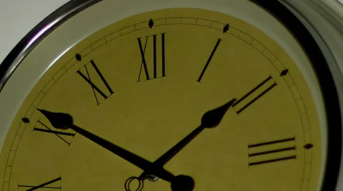Retro clock pointer - Vintage time background. Timelapse Stock Footage 35156663