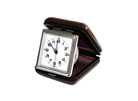 Retro clock retro pocket clock isolated on white background Copyright: xZo... Foto stock