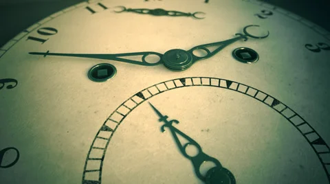 Retro Clock. Vintage Time Old Antique Stock Footage 45155882